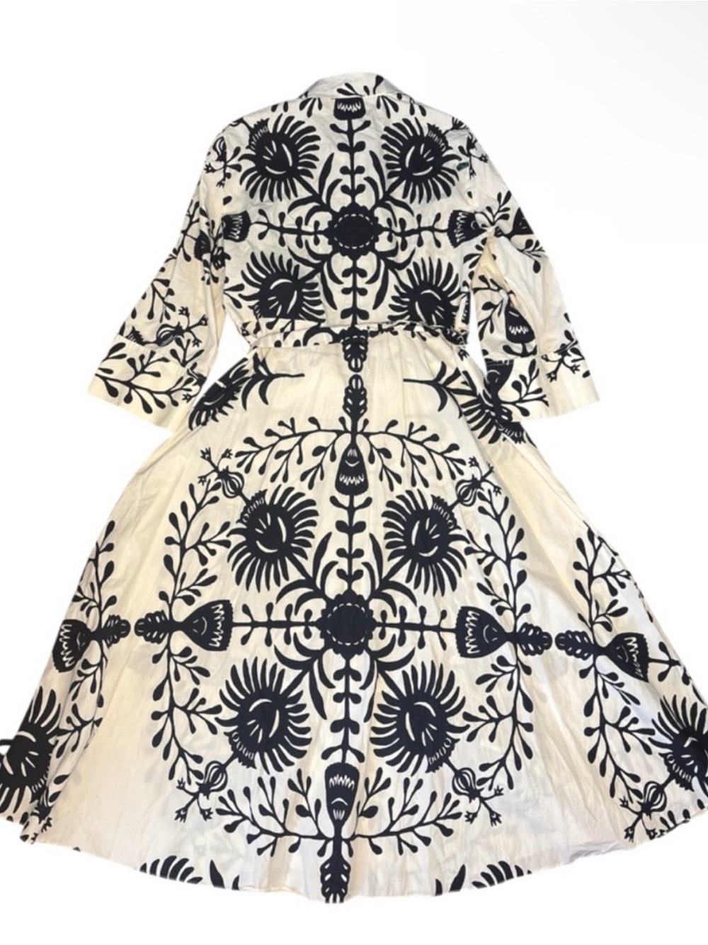 Zara Botanical Floral Midi Button Down Dress - Picture 3 of 7